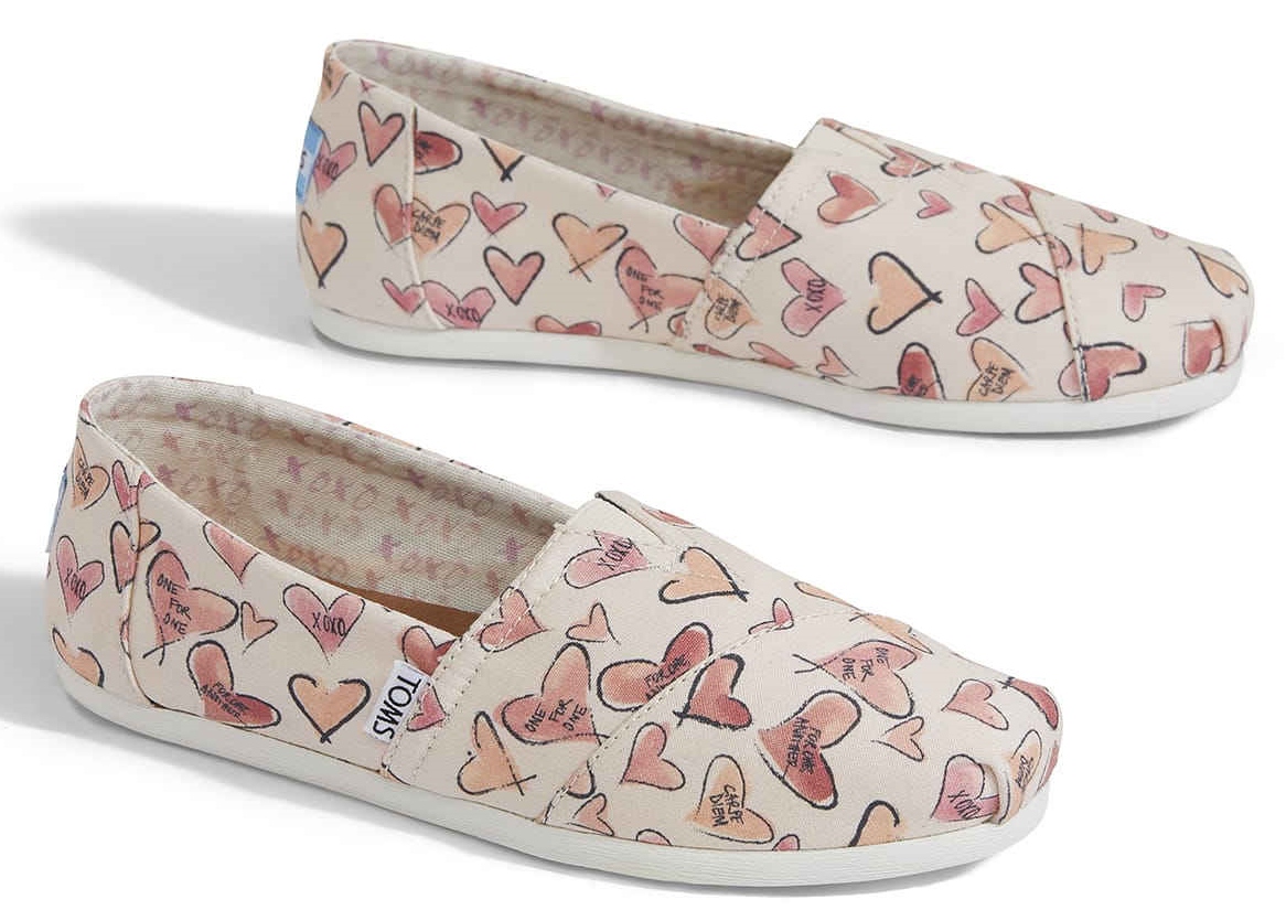 s day classics shoe of the day toms watercolor hearts s day s day classics shoe of the day toms watercolor hearts s day