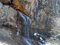 Hiking to the waterfalls in the Voru Gorge, Odzhuk Mountains, Varzob District, Tajikistan