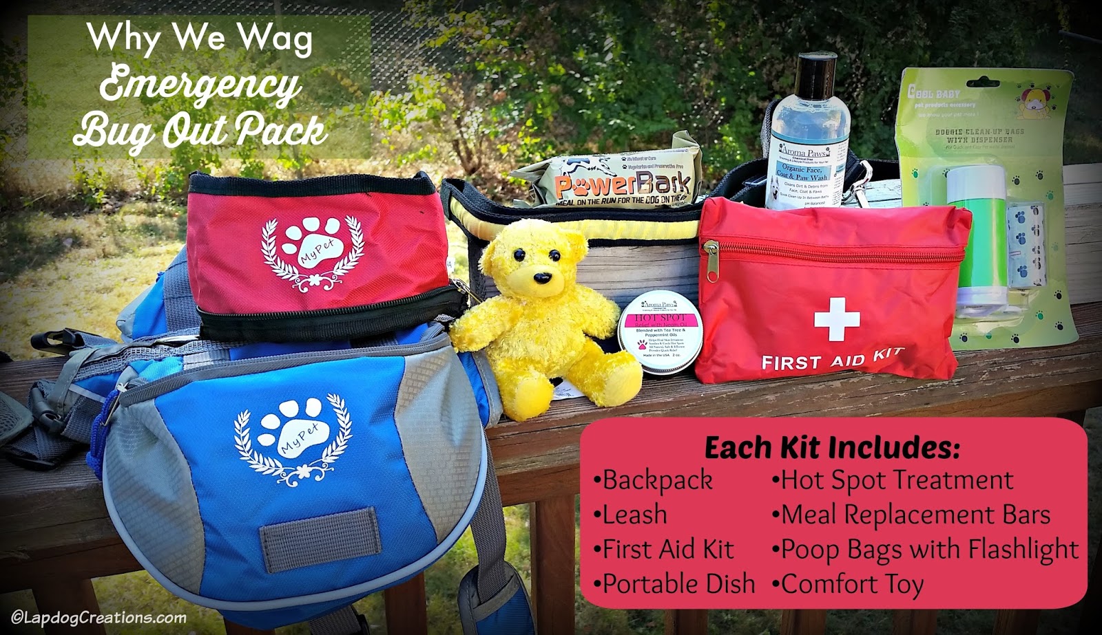 Lapdog Creations Be Prepared With a Dog Emergency Bug Out Pack + GIVEAWAY
