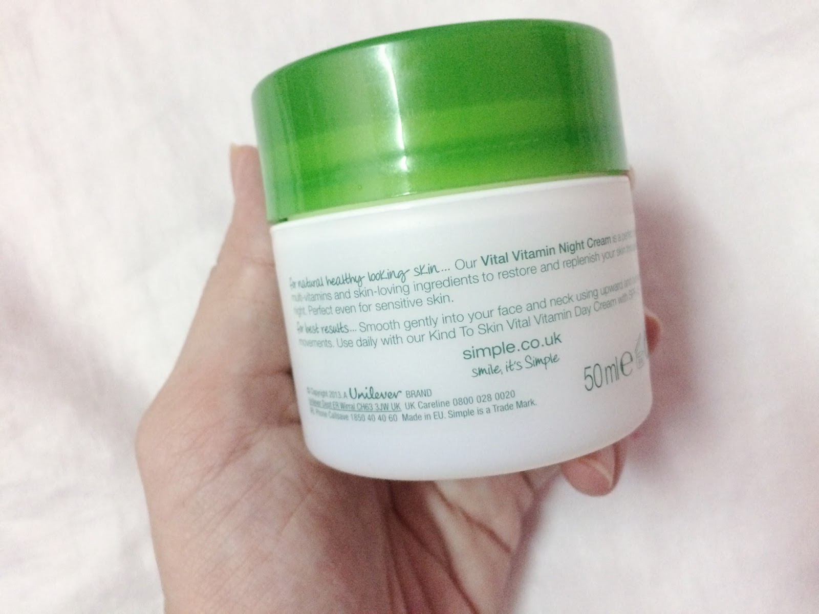 Simple Vital Vitamin Night Cream Review IMAN ABDUL RAHIM