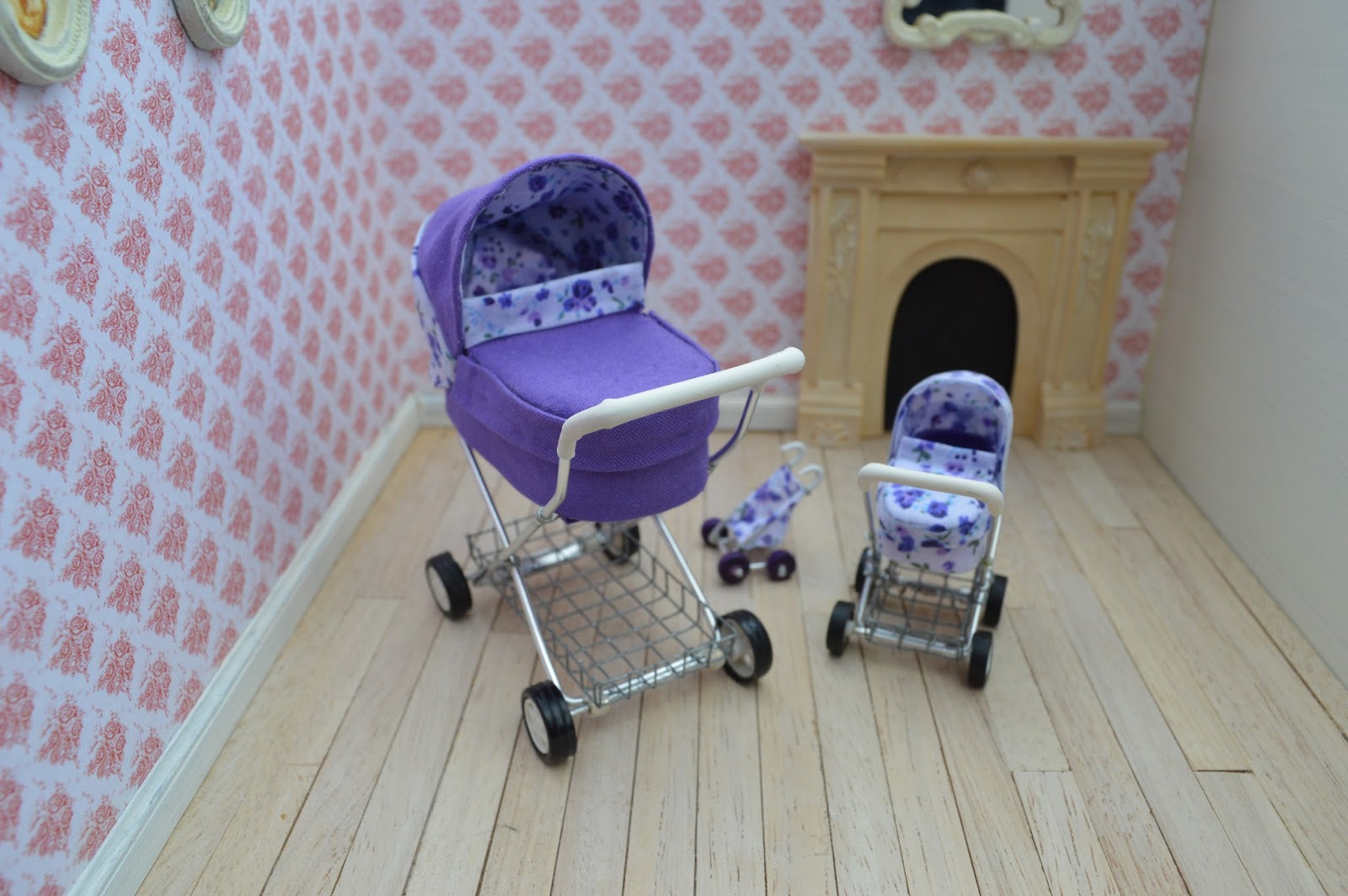 Teeny Tiny Things Prams Prams Prams 1/12th scale miniature dolls