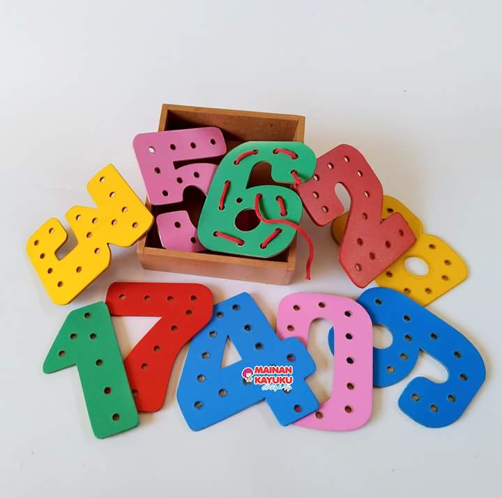 Menjahit Angka Mainan Edukasi - SEBUTIK EDUTOYS