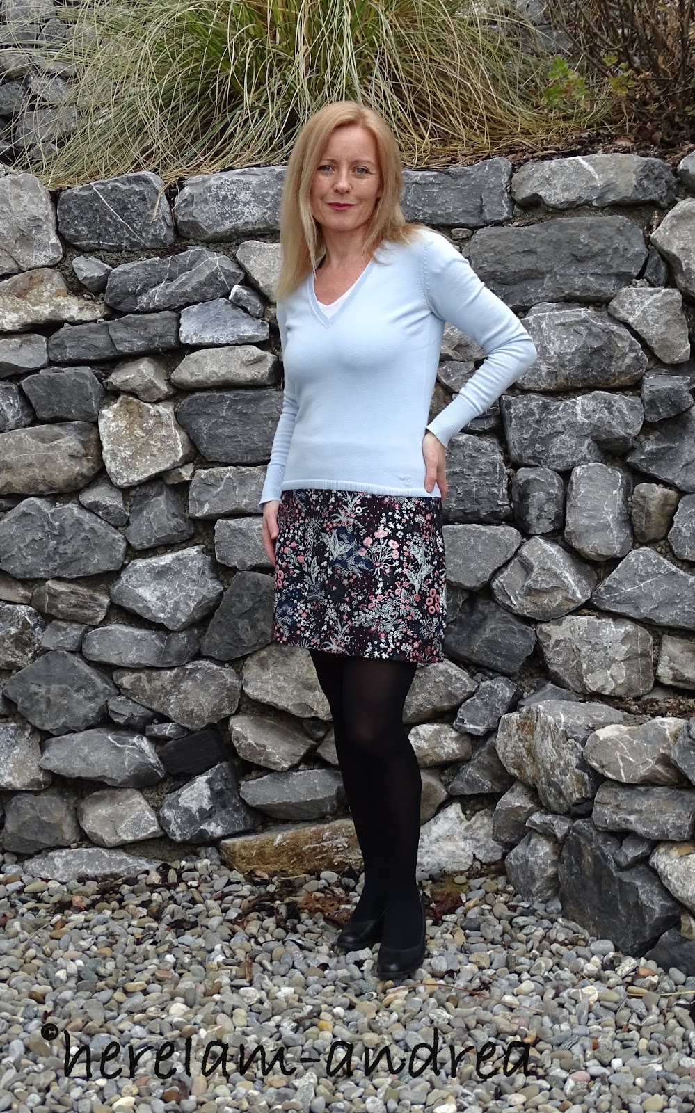 Bestickter Rock Fur Den Alltag Kombiniert