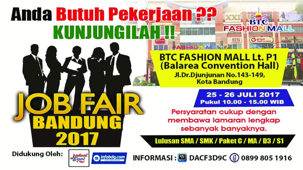 Job Fair Bandung Bulan Juli - Lowongan Kerja Bandung 2018 