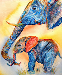 painting elephant elephants watercolor paintings martin donna wildlife artists artist african contemporary colorado international watercolour diamond prints olifanten painters animals