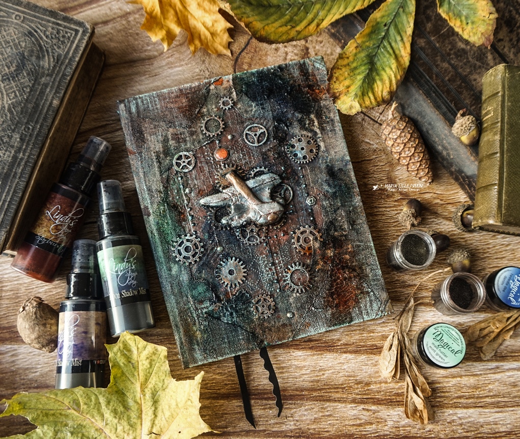 Mini Album Makers Challenge Masculine Mixed Media Notebook Tutorial by