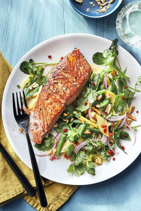 Salmon With Mango Watercress Salad The Country Chic Cottage salmon-with-mango-watercress-salad-the-country-chic-cottage