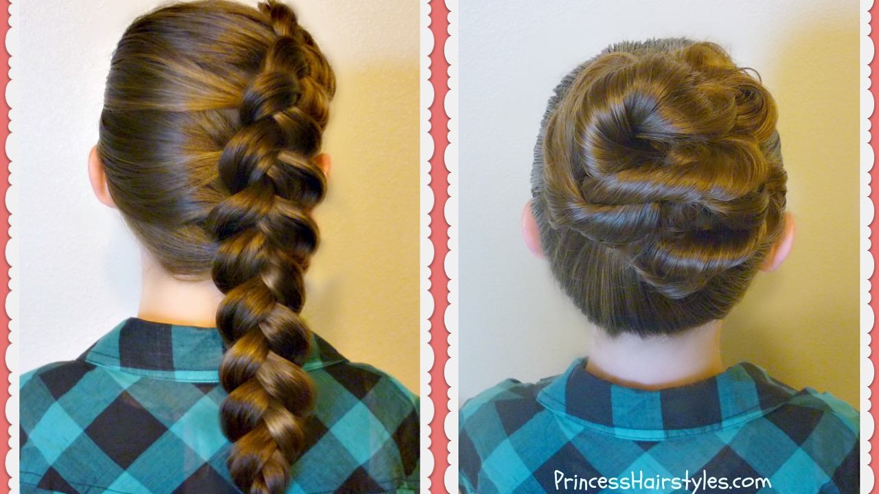 2 Easy Hairstyles For School - Side Dutch Braid and Messy Bun Twist | Hairstyles  For Girls - Princess Hairstyles