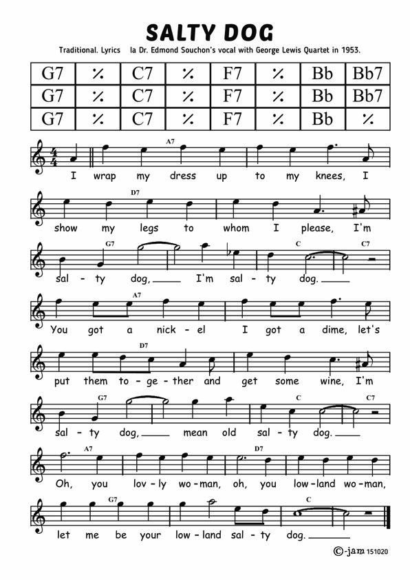 pops coffees traditional jazz may 2013 put on your old grey bonnet sheet music