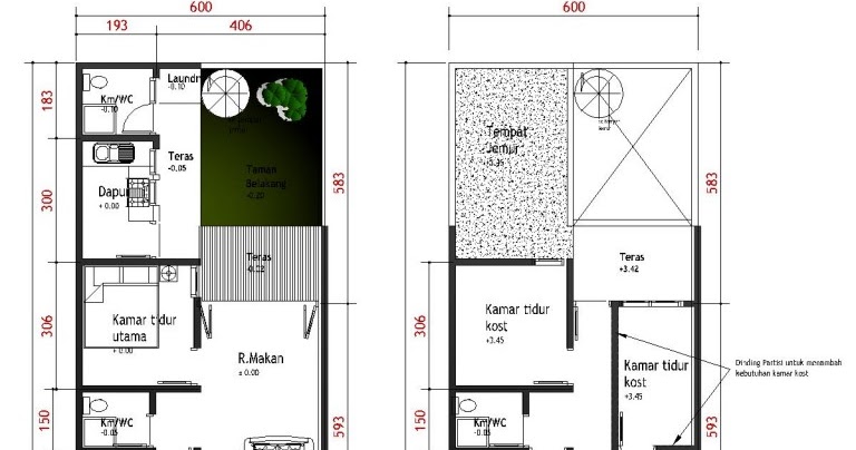 Download Rumah Minimalis Ukuran 5X8 Desain Rumah 5X8 Meter PNG