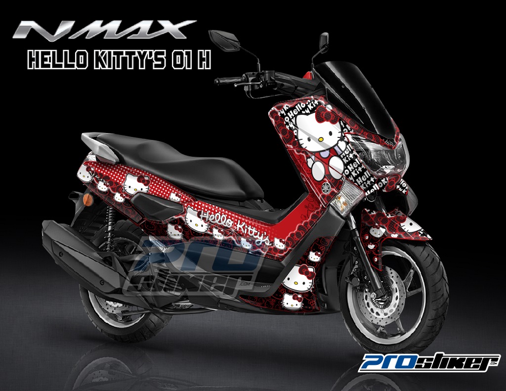 Striping Yamaha Nmax Modifikasi Full Body: Striping Hello 