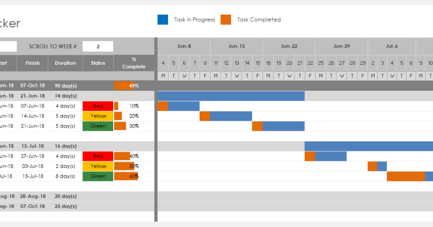 Excel Sprint Project Tracker Template Engineering Management