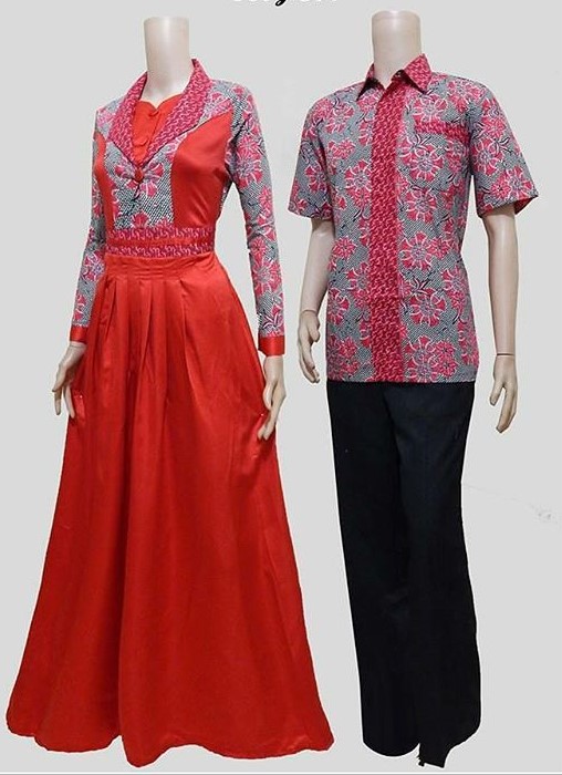 Model Desain  Baju  Batik  Modern Terbaru Model Couple  