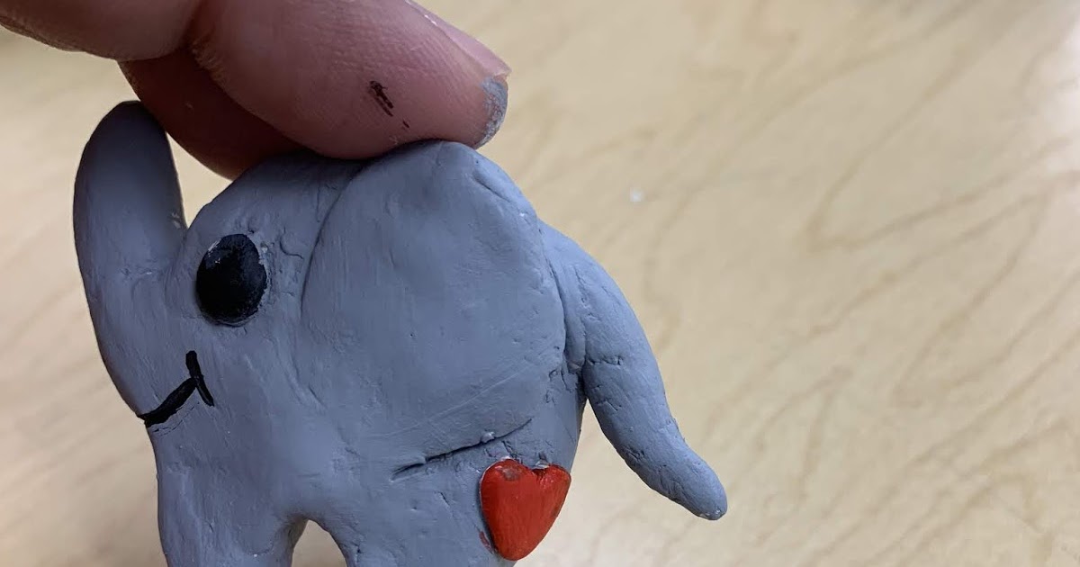 Elephant clay sculpture