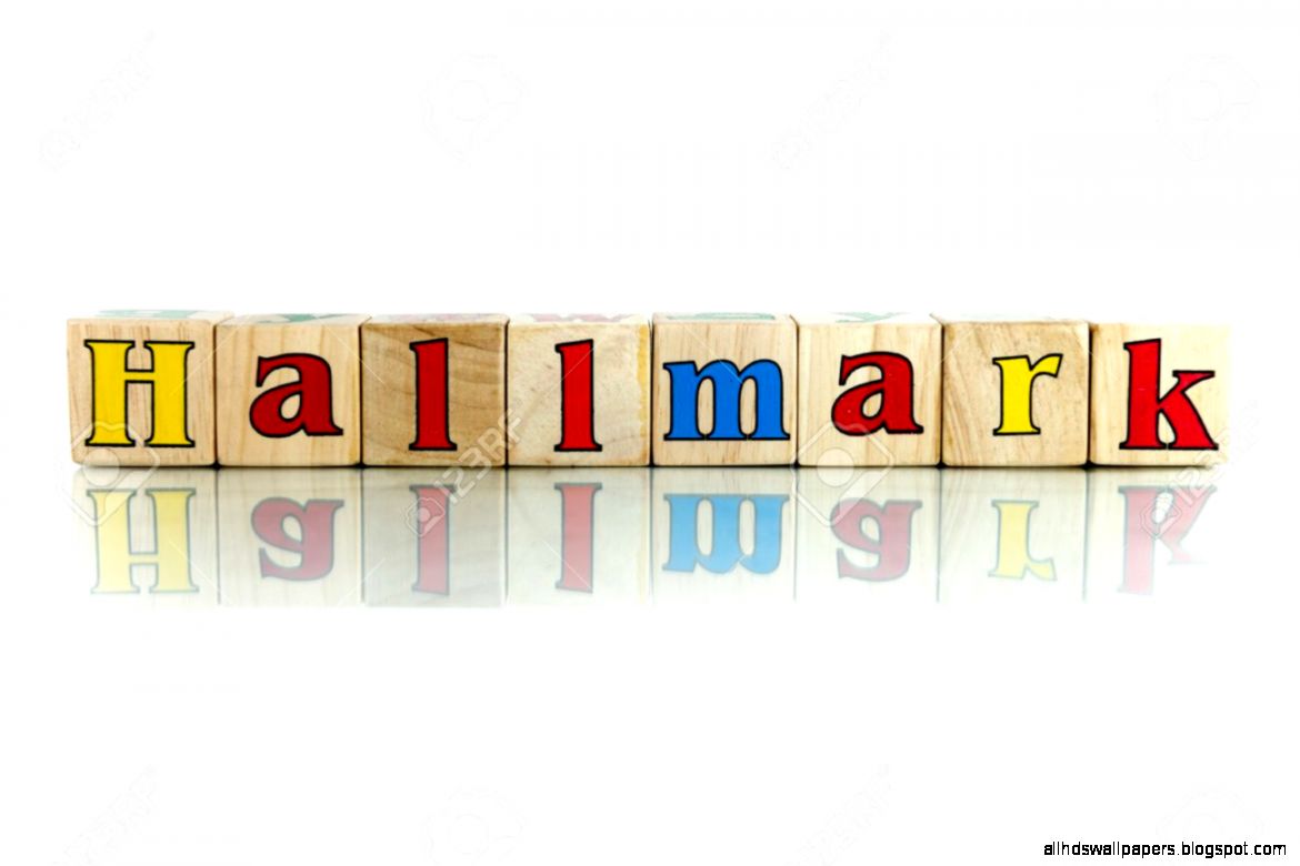 Hallmark Colorful Wooden Word Block On The White Background Stock