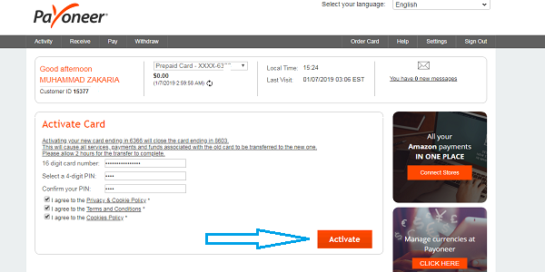 aktifasi mastercard payoneer aktifasi mastercard payoneer