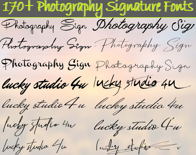 170+ Photography Signature Fonts