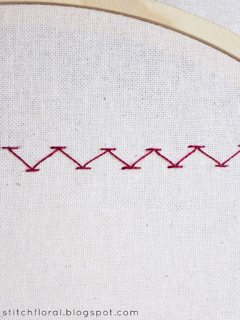 Chevron stitch lesson: line and filler