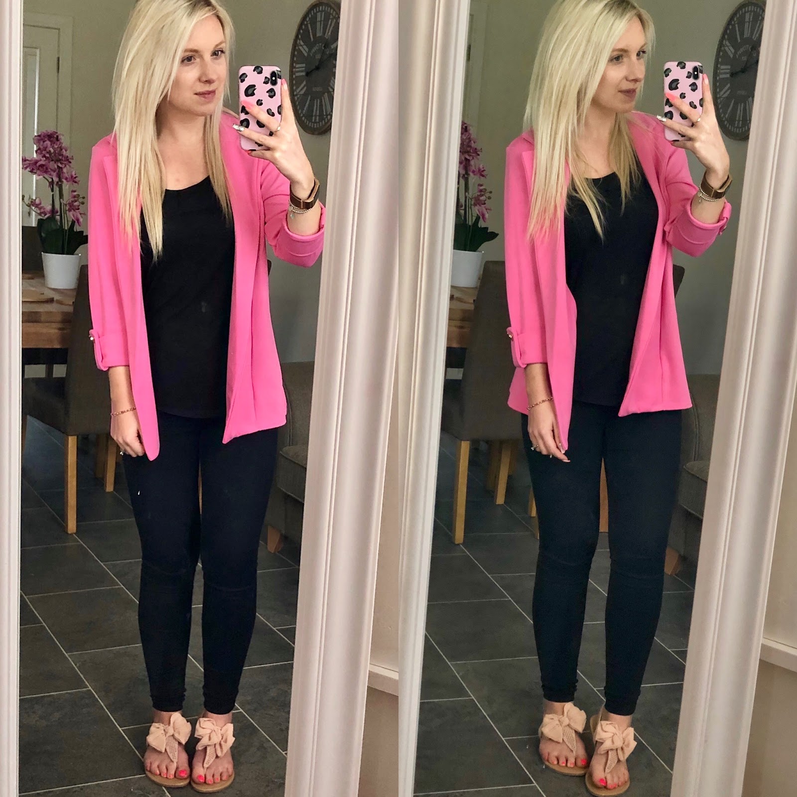 quiz pink blazer and shorts
