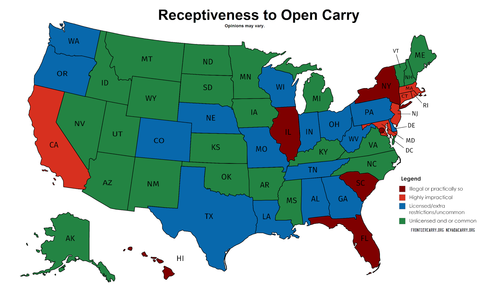 Nevada Carry Receptiveness to Open Carry