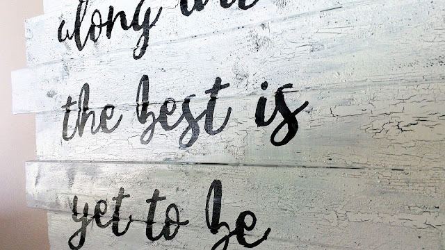 grow old with me the best is yet to be wall hanging - DIY - linaandvi.com