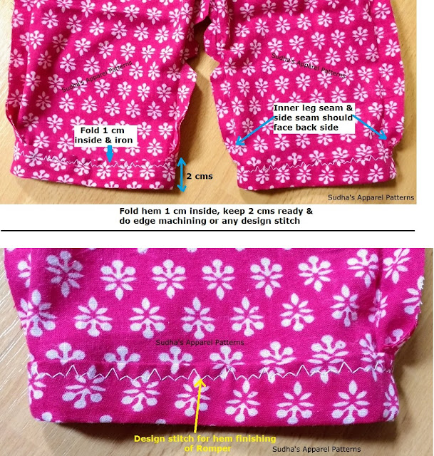Sudha's Apparel Patterns: Flutter sleeve Romper - sewing tutorial ...