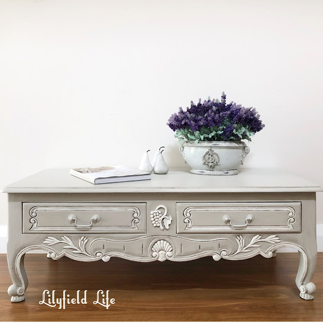 french style coffee table - hand painted by lilyfield life