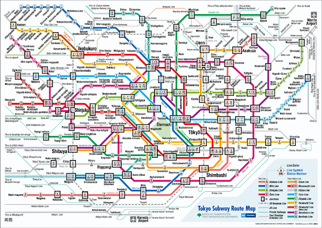 Mappa metropolitana di Tokyo
