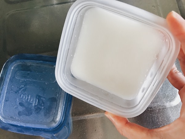 完成した猫用ミルク寒天