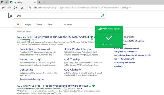 Avast Online Security Extension en motor de búsqueda - El Blog de HiiARA