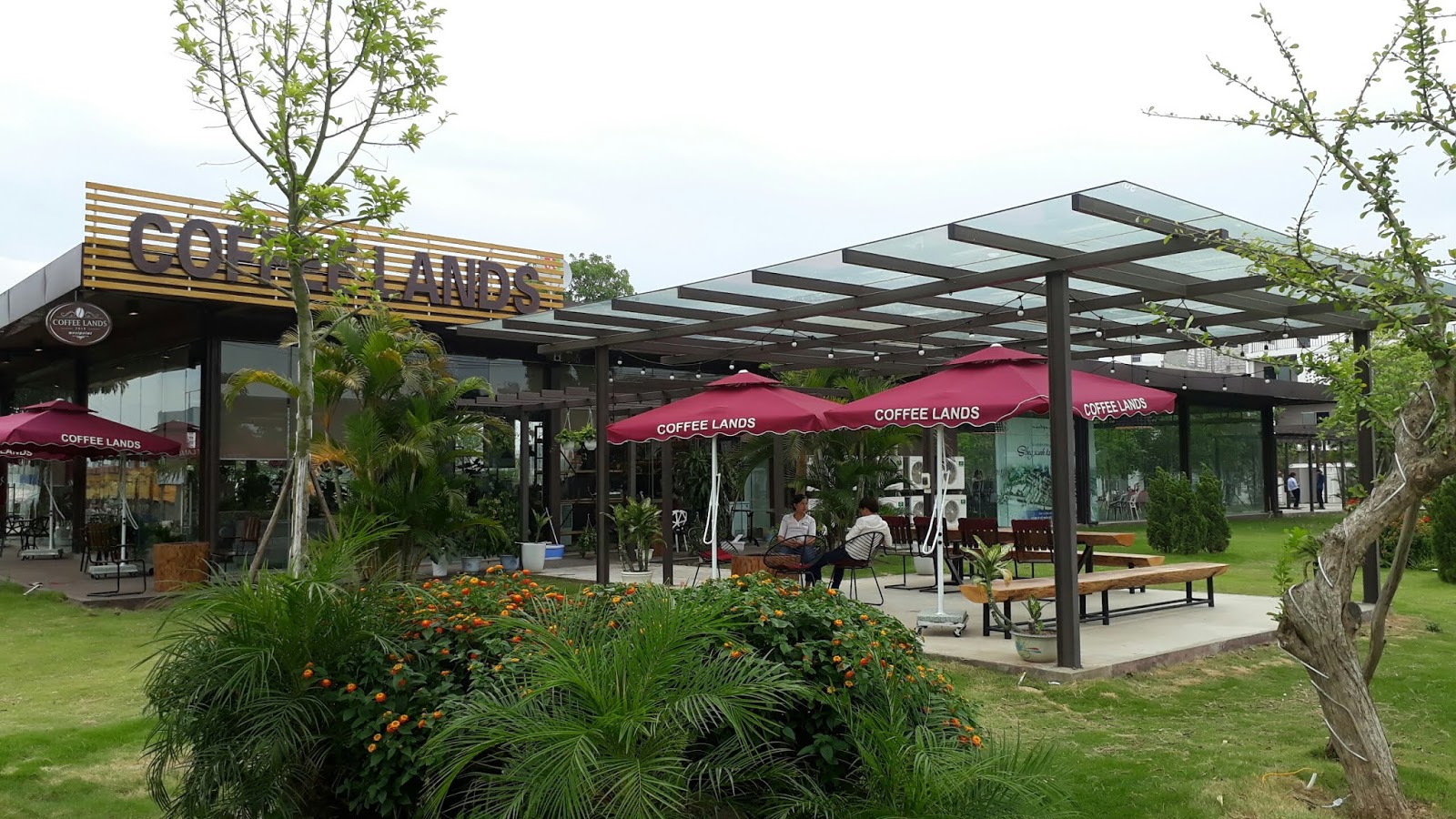 Cafe xanh tại dự án Nam 32