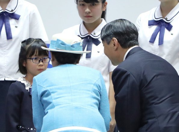 Emperor Naruhito and Empress Masako attended a national festival for marine conservation at Akita