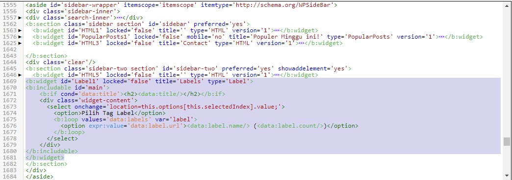 membuat dropdown label blogger membuat dropdown label blogger