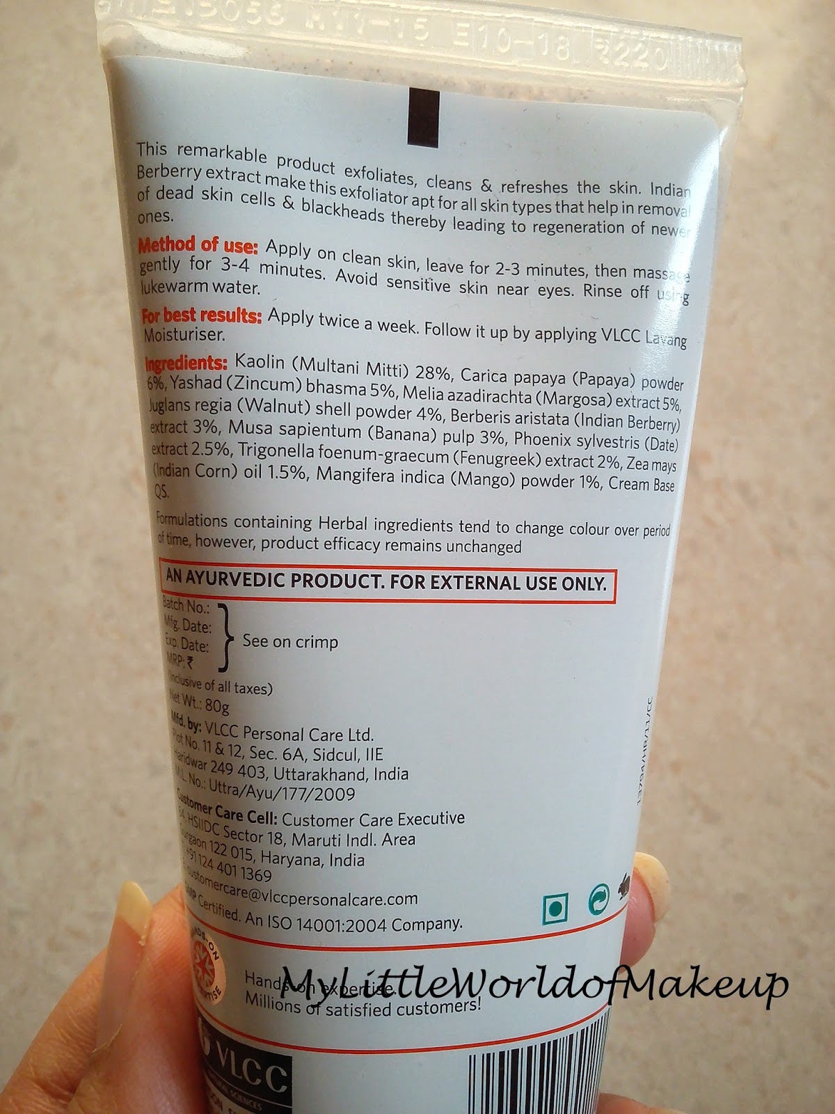 VLCC Indian Berberry Face Scrub Review