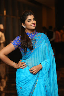 Anchor Shyamala Blue Designer Saree Stills - Latest Indian Hollywood ...