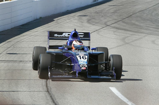 Lloyd Read in the Almost Everything Formula Car in Star Mazda Championship Road to Indy
