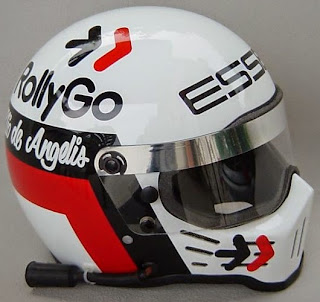 L'iconico casco Simpson di Elio de Angelis. Lo stesso disegno fu poi usato da Jean Alesi