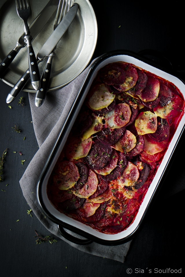 sia´s soulfood foodblog: Rote Bete-Kartoffel-Gratin