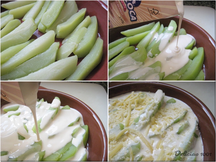 Chuchu com molho branco - Delicias1001