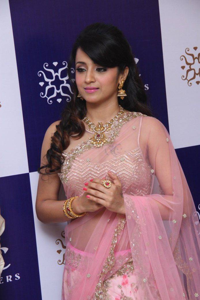 Trisha stunning costume in NAC jrwellers Opening Function
