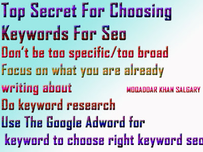 Choosing Keywords For Seo Choosing Keywords For Seo