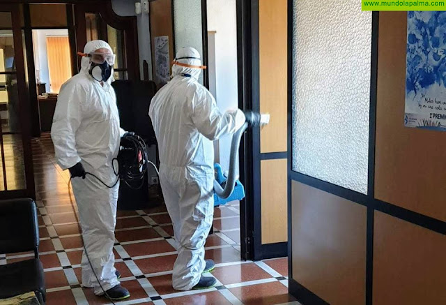 El Cabildo de La Palma desinfecta sus oficinas