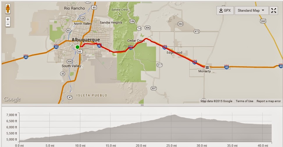 Heart Across America Day 27 Albuquerque to Moriarty or California