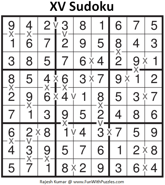 XV Sudoku Puzzle (Fun With Sudoku 286)
