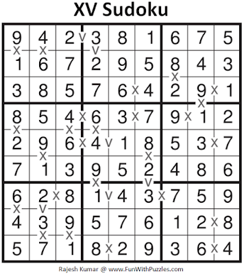 Answer of XV Sudoku Puzzle (Fun With Sudoku #286)
