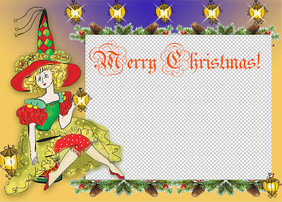 Christmas Card PNG Template