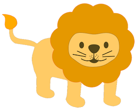 Grafik mit freundlichem Löwen