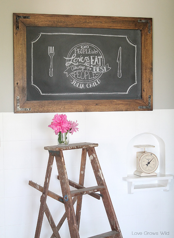 DIY Vintage Wall Courtesy Chalkboard Paint - Midwest Home