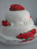Soft fondant stacked wedding cake