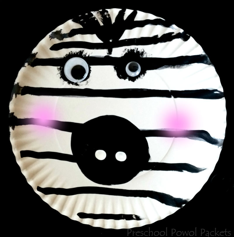 Zebra Art Project Preschool Powol Packets